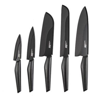 Cambridge Silversmiths Black And Copper 8 Pc. Knife Set With Block, Cutlery, Household