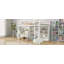 Lit mezzanine avec 8 tablettes de rangement ouvertes et échelle intégrée-1530066967-1530066960