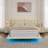 Branson Floating PU Leather Platform Bed With LED Lights & Tufted Headboard-879610011