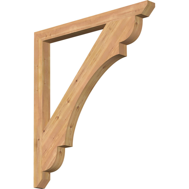 3 1/2"W x 44"D x 48"H Olympic Slat Smooth Bracket, Western Red Cedar, Western Red Cedar (Smooth), 48"H x 3.5"W x 44"D