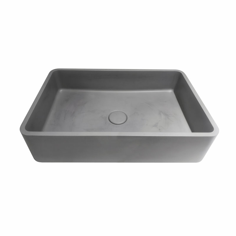 Concrete Bathroom Sink, Gray