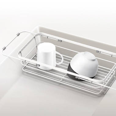 Kitchen Details Large Dish Rack with Tray in Clear 15100-CLEAR