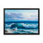 «Beautiful Blue Ocean Sunset And Waves III», reproduction sur toile flottante-1959004181-1959004180