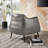 Rankins Oversized Faux Leather Barrel Chair-833248420