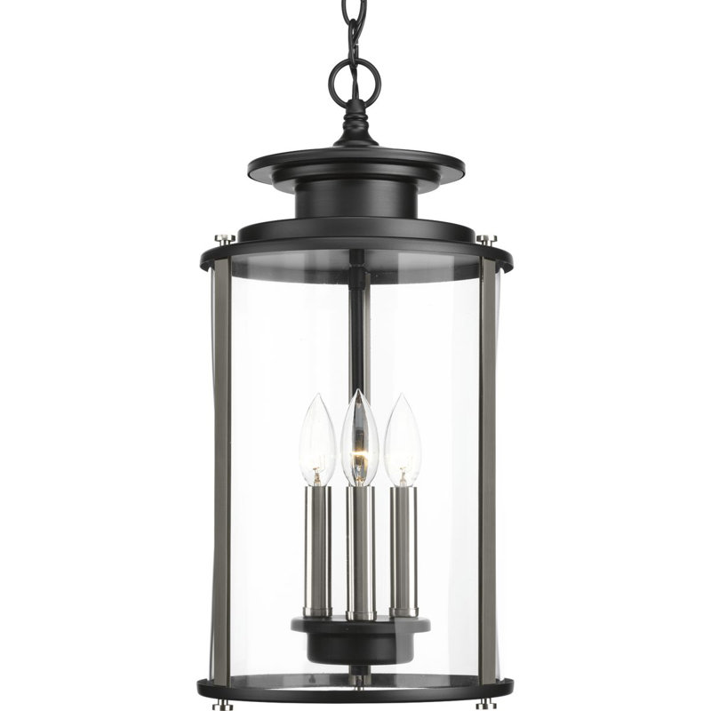 Lanterne suspendue d'extérieur à 3 lumières H 20,25 po Elixander, Noir