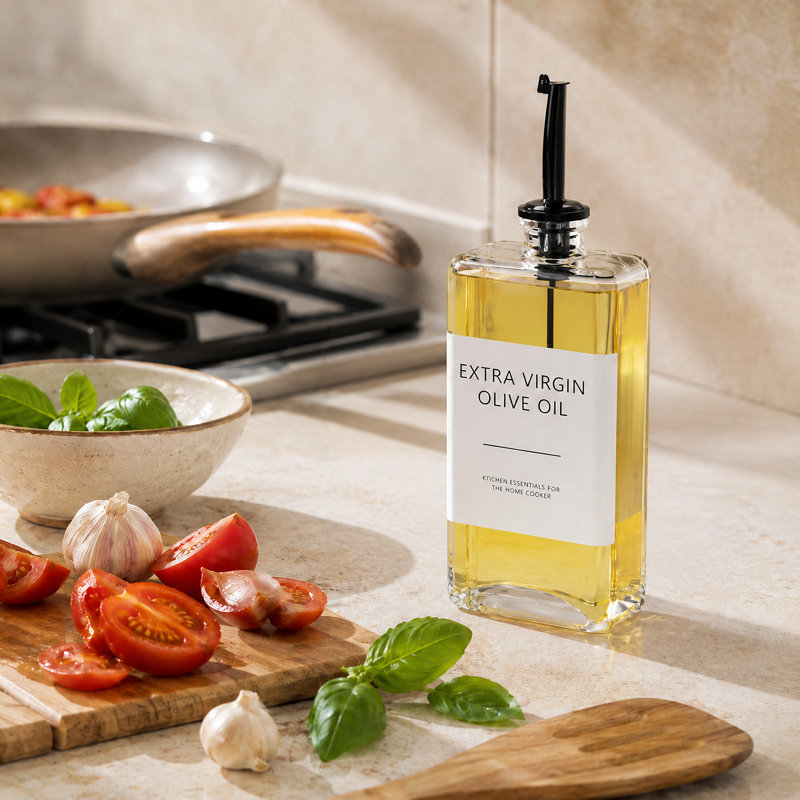 Ensemble de distributeur d'huile de cuisine Kitchen, 2 bouteilles d'huile d'olive et de vinaigre avec distributeur pour la cuisine à domicile