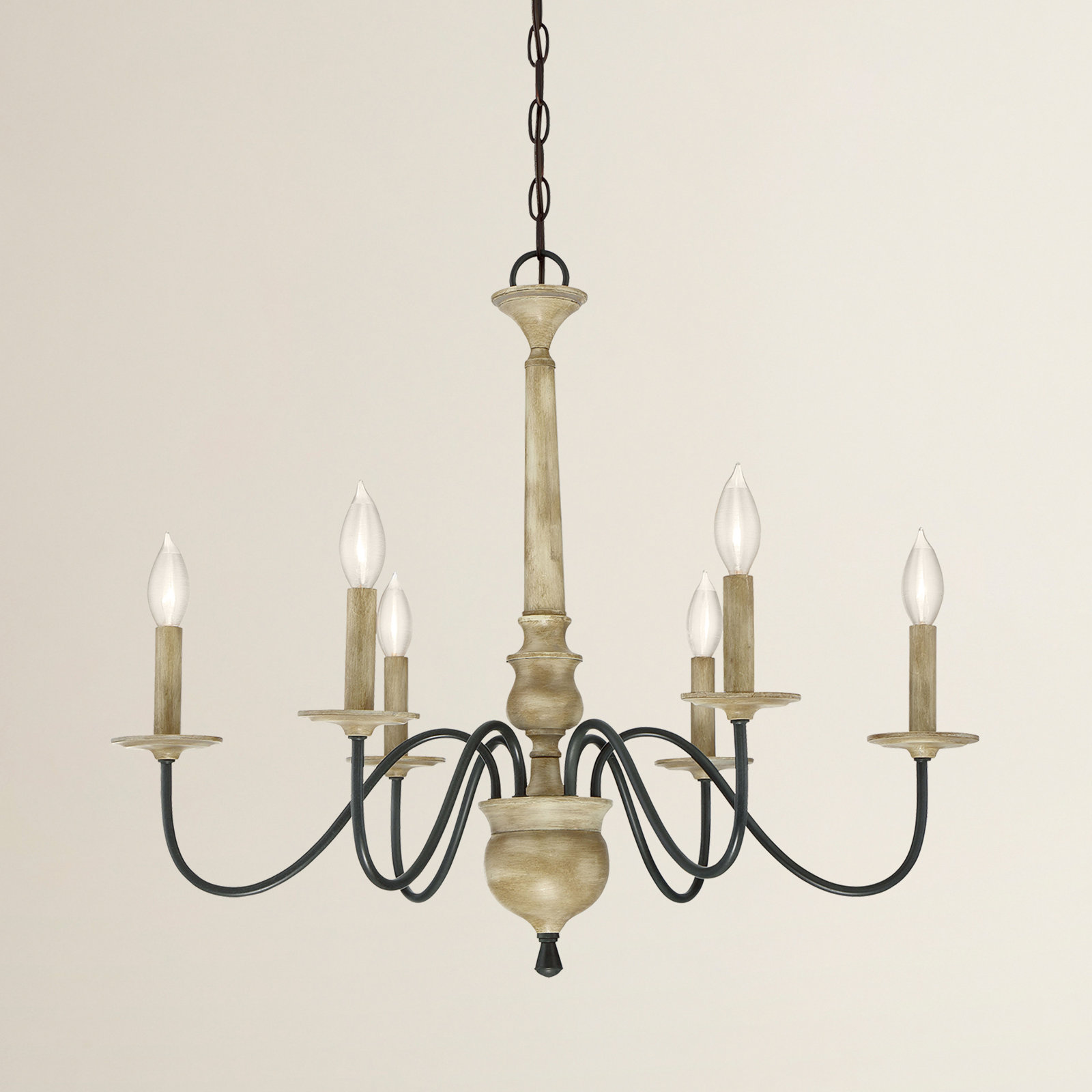 Neddy 6 - Light Metal Dimmable Chandelier