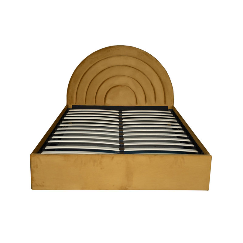 Acamas Upholstered Ottoman Storage Bed, Kingsize (5'), Mustard