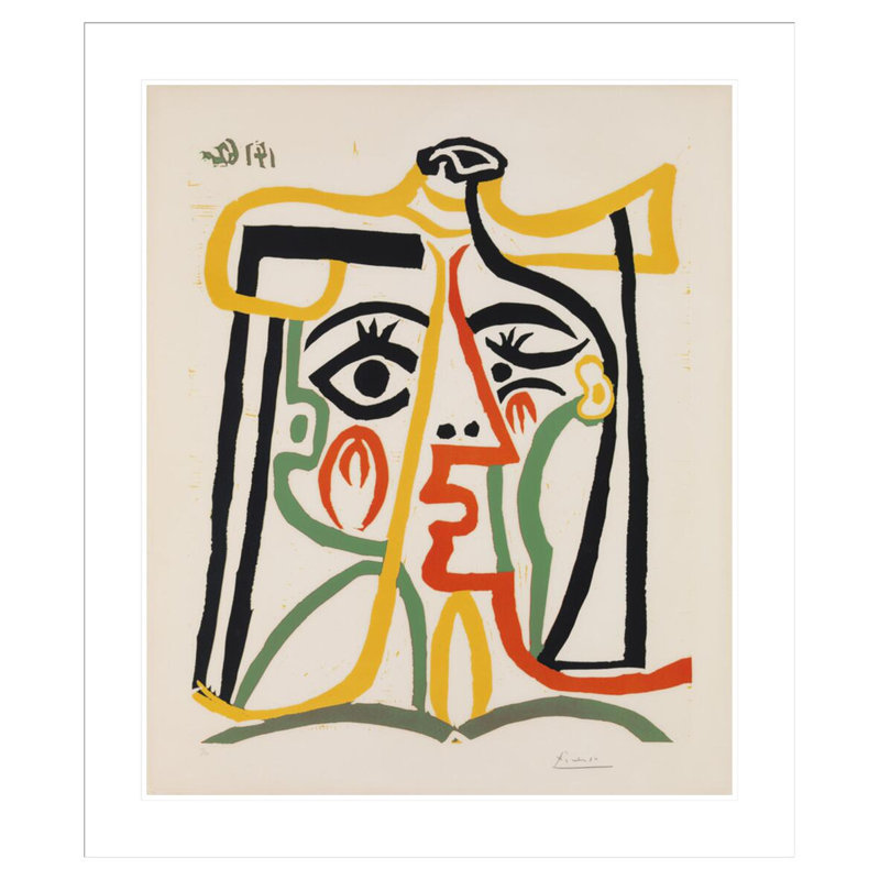 Tête de femme par Pablo Picasso, H 39,06 po x l 33,5 po