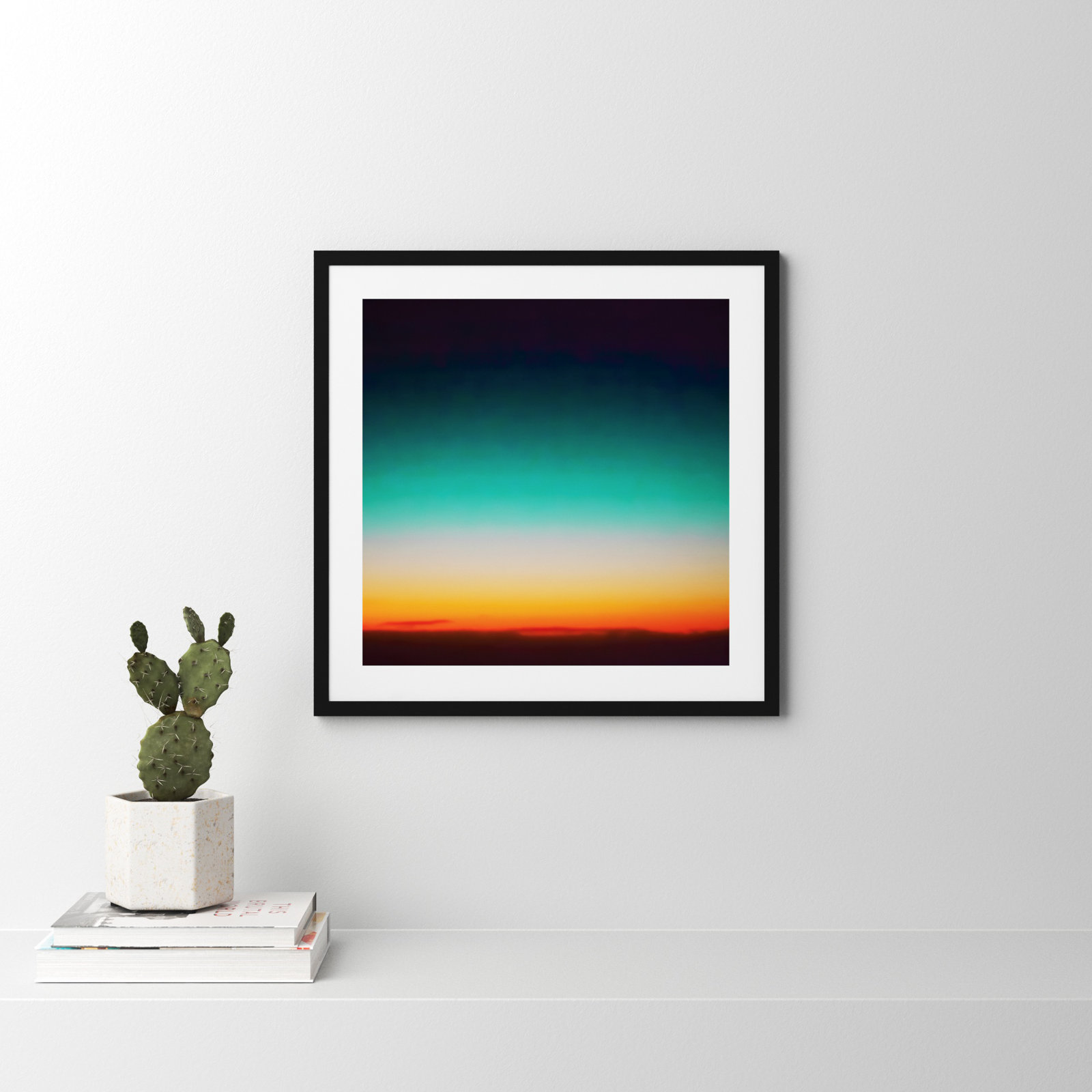 Sunrise Flying by Caroline Mint, Black, 25.25" H x 25.25" W x 0.88" D