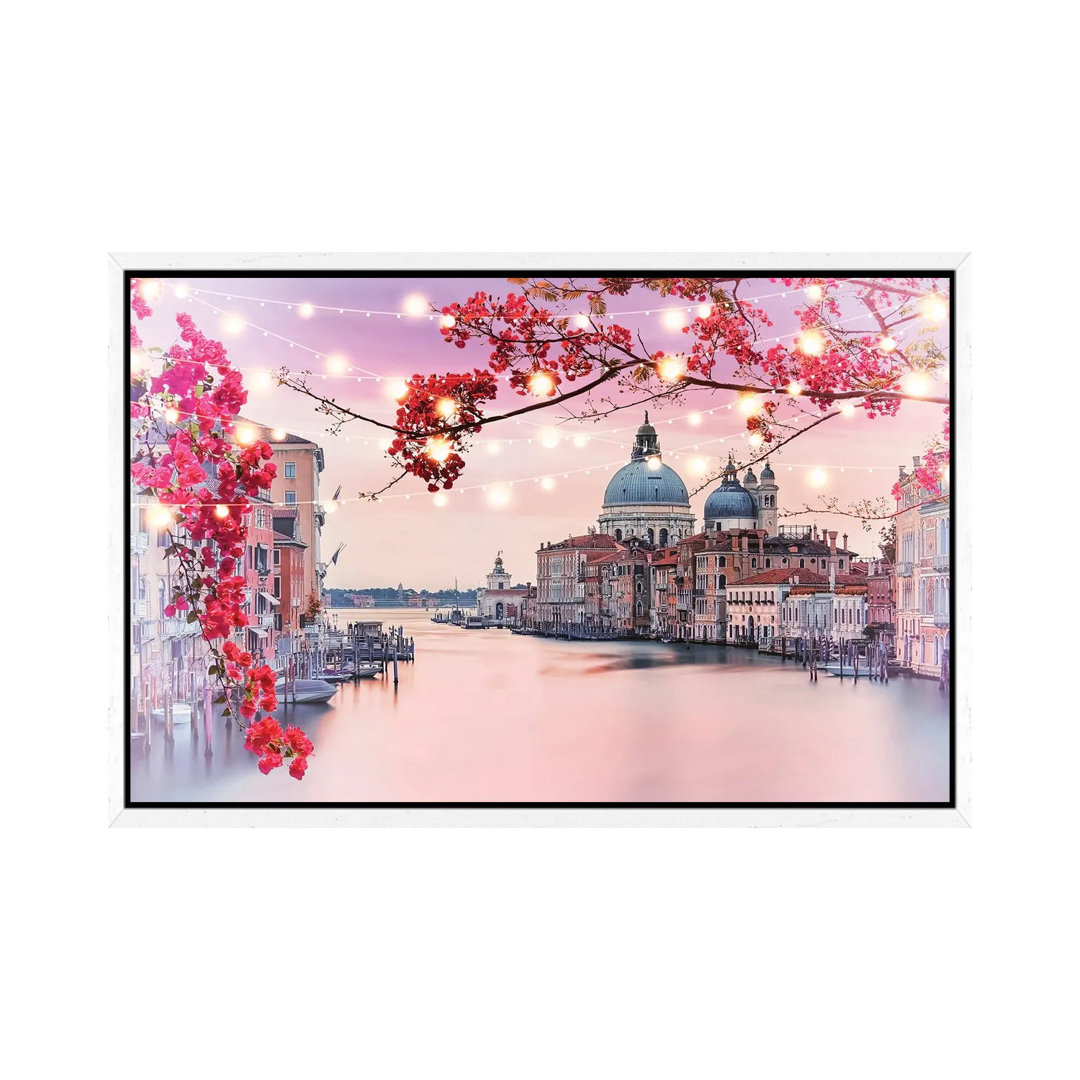 Romantisches Venedig von Manjik Pictures - Galerie-umwickelte Leinwand Giclée auf Leinwand