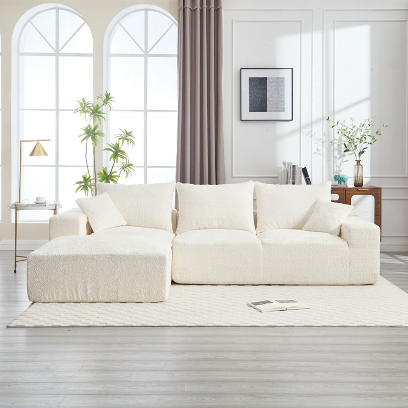 Canapé rembourré, canapé d'intérieur pour la maison, Chenille beige