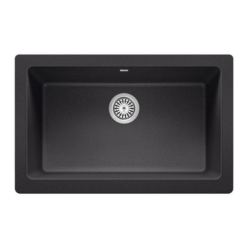 Vintera SILGRANIT 30" Single Bowl Apron-Front Farmhouse Sink, Anthracite