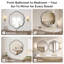 Miroir de meuble-lavabo mural festonné à bordure ondulée avec cadre en métal pour salle de bain, chambre à coucher, entrée-285864129-285864131