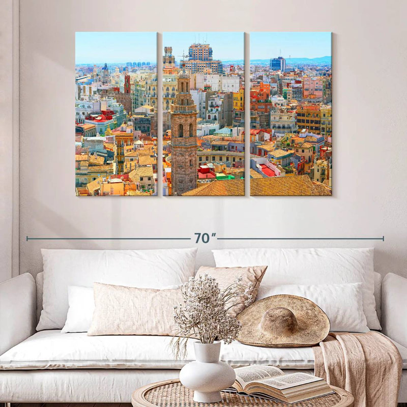 Rorry Valencia Cityscape, 32" H x 50" W