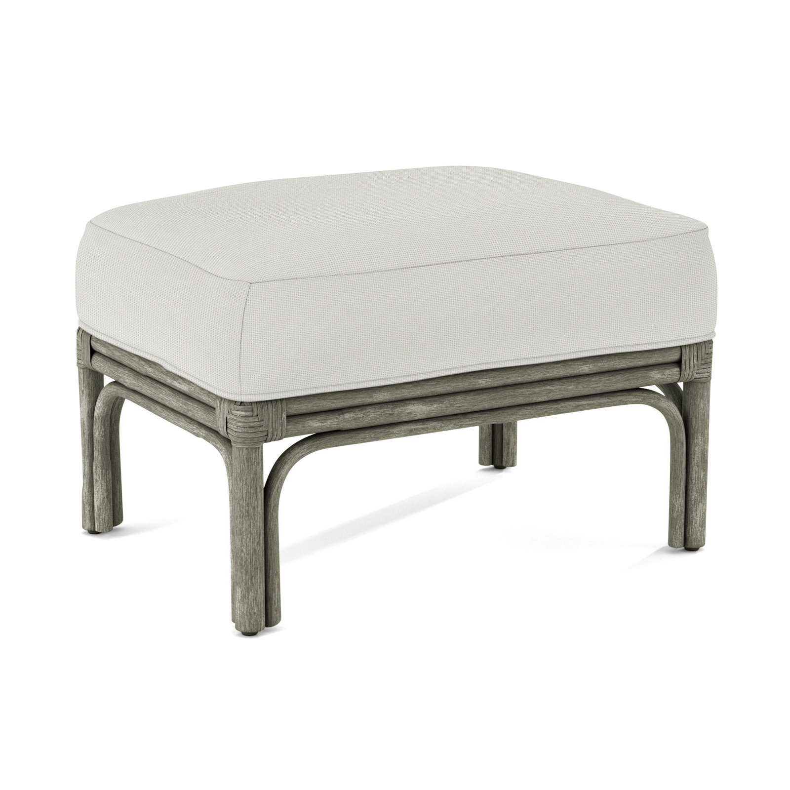Boca Upholstered Ottoman, Brown Geometric, 0456-33, Greystone