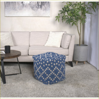 Repose-pieds extérieur carré 16 po x 16 po x 16 po | Bleu ciel | Convient à l'extérieur