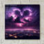  «Love Lightning» par Rey Klimt, art mural en verre acrylique, 12 po x 12 po