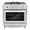 Cosmo 36 in. Stellar Collection 4.4 cu. ft. Dual Fuel Range, 5 Sealed Burners, 8 Function Convection Oven in Stainless Steel