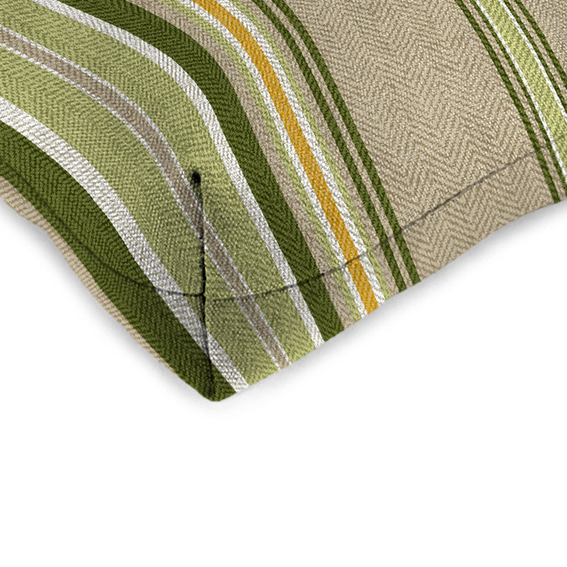 Outdoor Wicker Seat Cushion, Terrace Sunrise Stripe