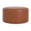 Repose-pieds rembourré en similicuir brun cognac-1321795060