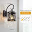 1-Light 16cm Dimmable Crystal Armed Sconce
