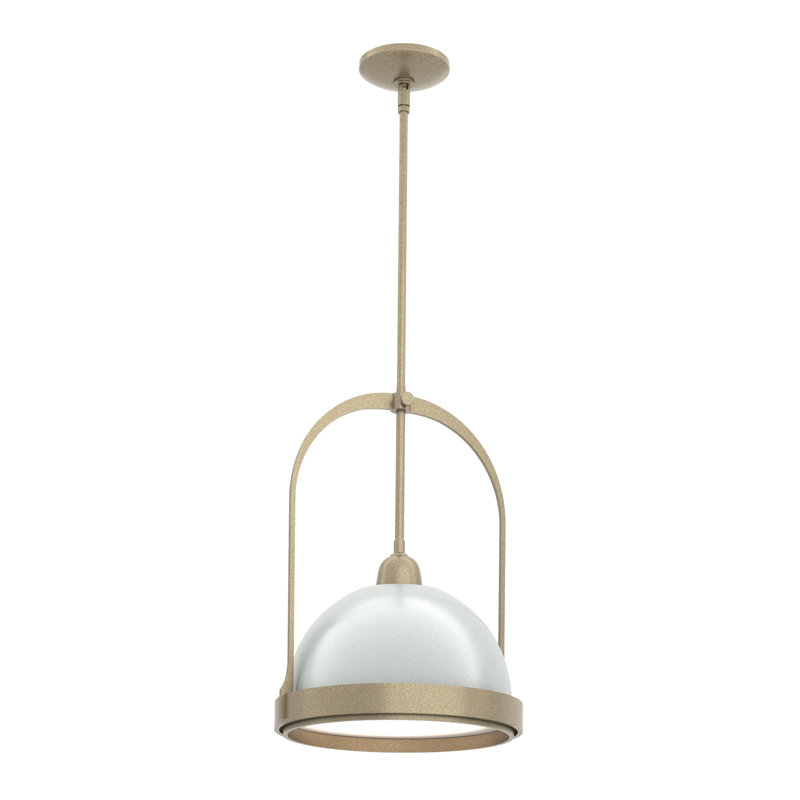 Atlas 1 - Light Single Dome Pendant, Vintage Platinum, Soft Gold