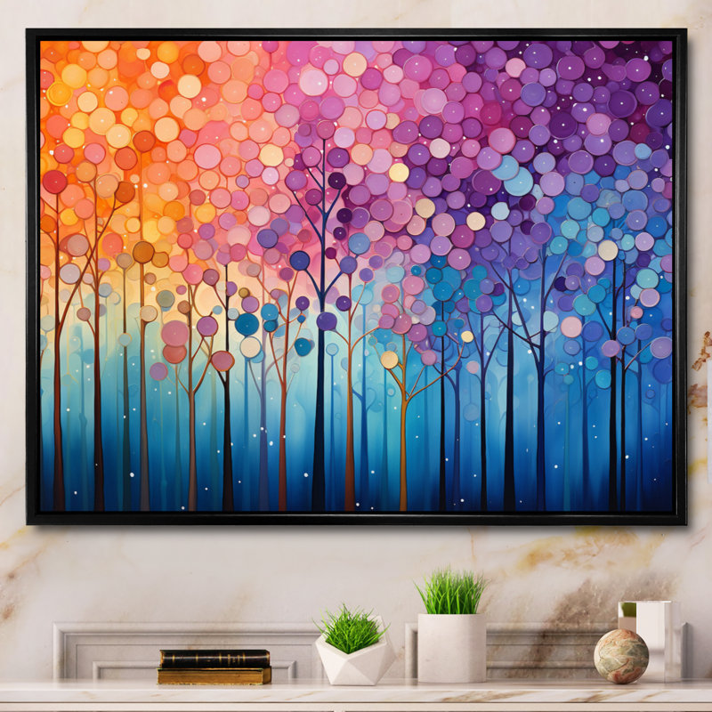 «Hardedge Harmonic Fusion II», reproduction sur toile, H 34 po x l 44 po x P 1,5 po, Cadre flottant noir