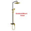 Ensemble de douche luxueuse en laiton massif