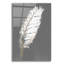 «Gold Feathers 7 On Grey» par Chris Paschke, art mural en verre acrylique-1829589300