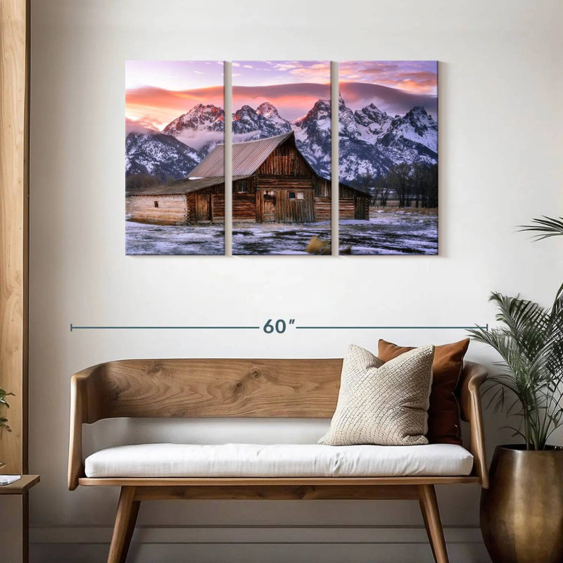 Lilie Moulton Barn en hiver, H 28 po x l 45 po