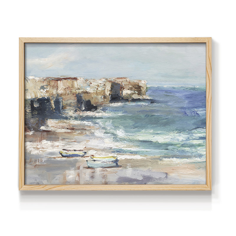 Étude de falaise de mer I - impression encadrée - réaménageable, Naturel, H 16 po x l 20 po