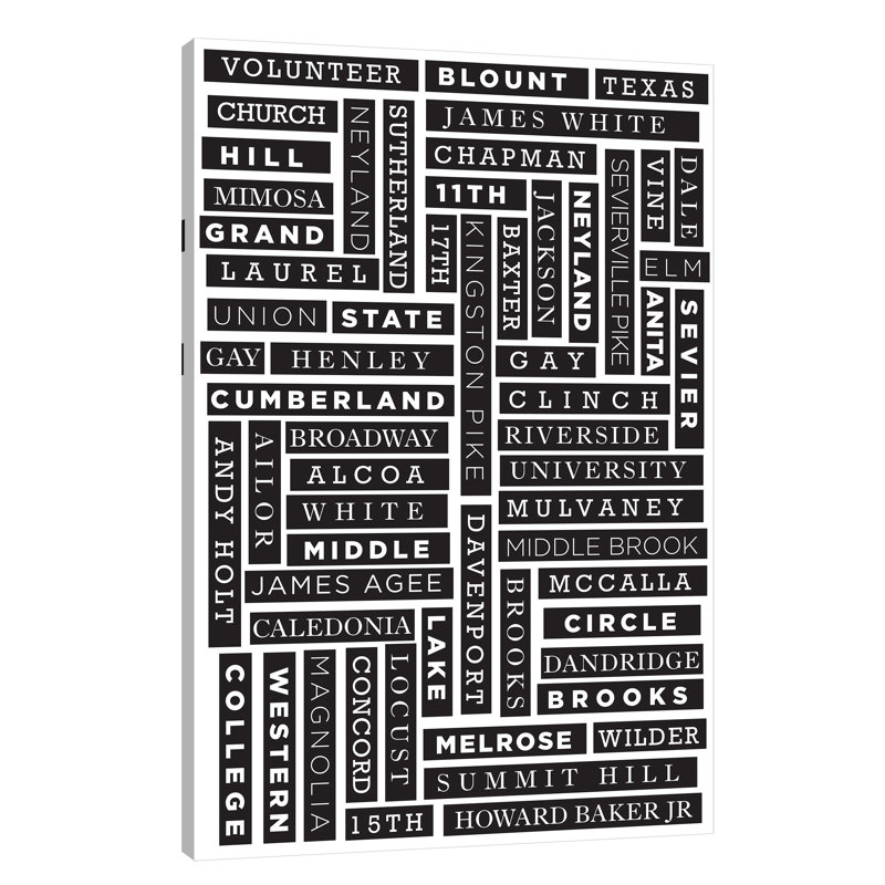 Knoxville Poster by Kent Youngstrom - Wrapped Canvas Print, 107cm H x 71cm W x 4cm D