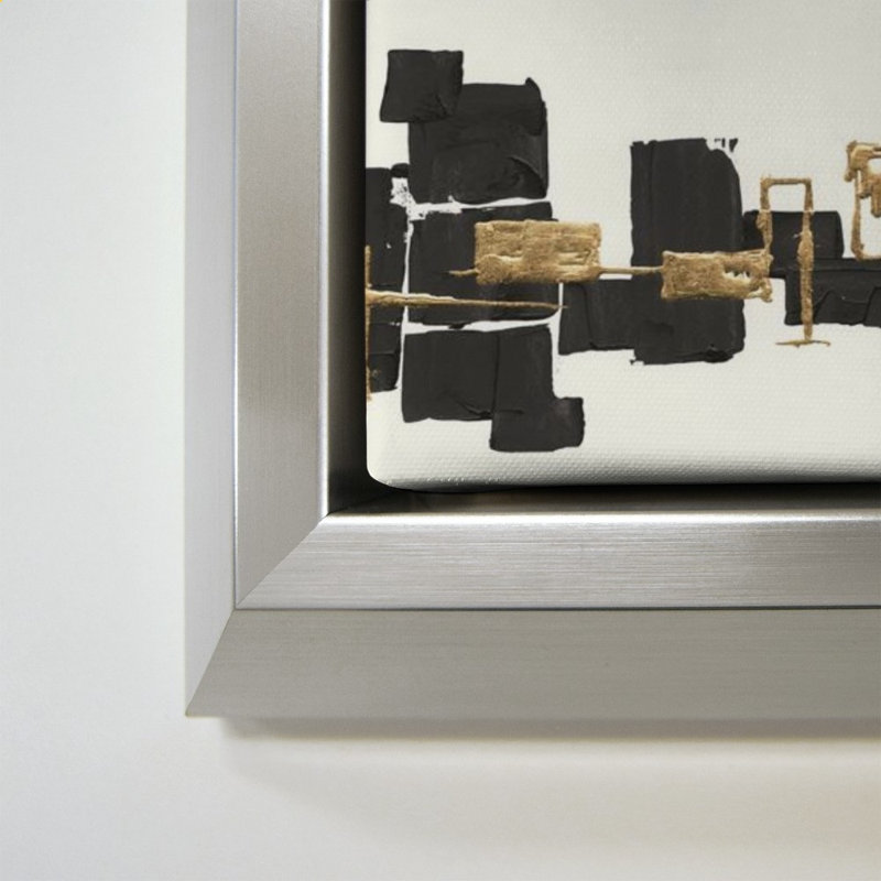 «Gilded Boxes III» par Chris Paschke - impression sur toile, H 28 po x l 28 po, Argent