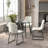 5-Piece Modern Dining Set For 4 - 31.4" Round Dining Table With Tempered Glass Top And Metal Legs, Includes 4 Velvet Upholstered Side Chairs - Perfect For Dining Room, Kitchen, And Living Room-132028276
