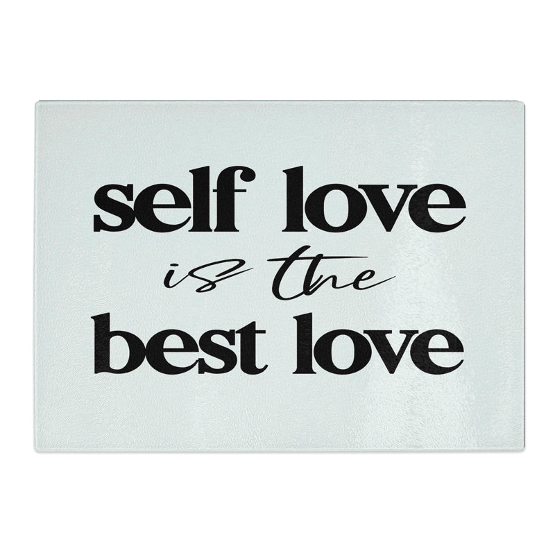 Self Love Typography Chopping Board, 20cm W x 28.5cm L