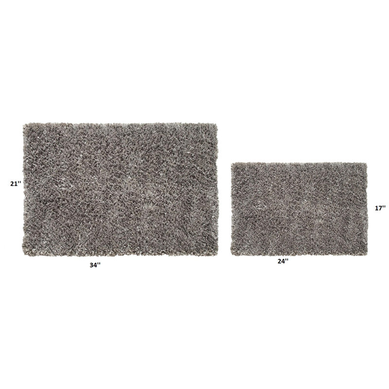 Youns Non-Slip Bath Rug, Gray