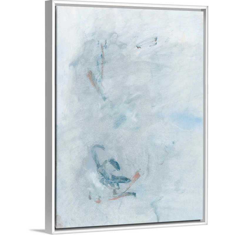 «Azure introspect I» par Renee W. Stramel - reproduction d'art sur toile, H 42 po x l 32 po x P 1,75 po, Cadre flottant blanc