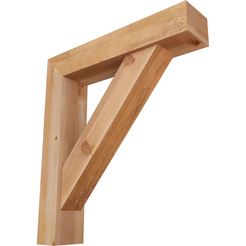 Support de bloc traditionnel avec entretoise décalée, 40 x 36, Cèdre rouge occidental de l 7 1/2 po (lisse)