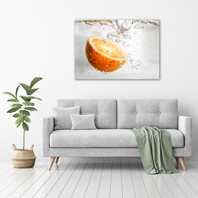 Oranges Under Water - Wrapped Canvas Print
