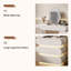 Coiffeuse avec miroir lumineux, 5 tiroirs, 1 chaise