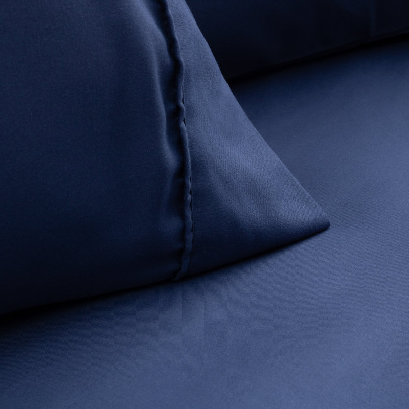 Microfiber Sheet Set, Queen, Navy