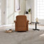 Fauteuil d'appoint pivotant avec base en bois