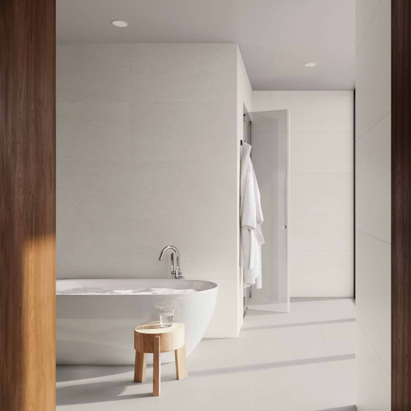 Ardora 23.77 In. X 47.55 In. Matte Porcelain Floor And Wall Tile (15.7 Sq. Ft. / Case), Ivory White