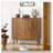 Sideboard Buffet Cabinet With Storage, Farmhouse Buffet Cabinet With Paper Clip Design