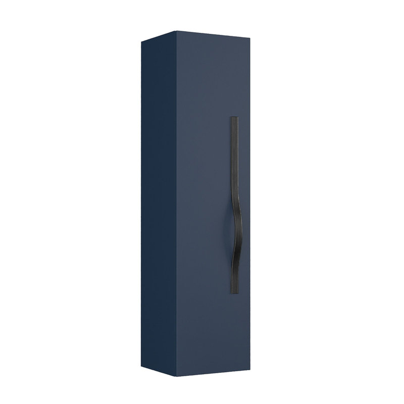 Wall Mounted Bathroom Storage, Brushed Black, Navy Blue