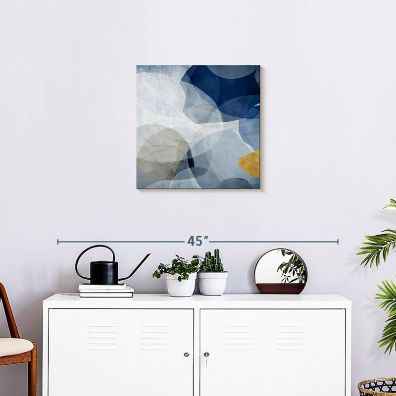 Blue Bubbles I, 20" H x 20" W