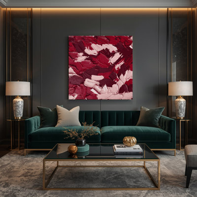 «Neo Expressionism 21», art mural sur toile rouge