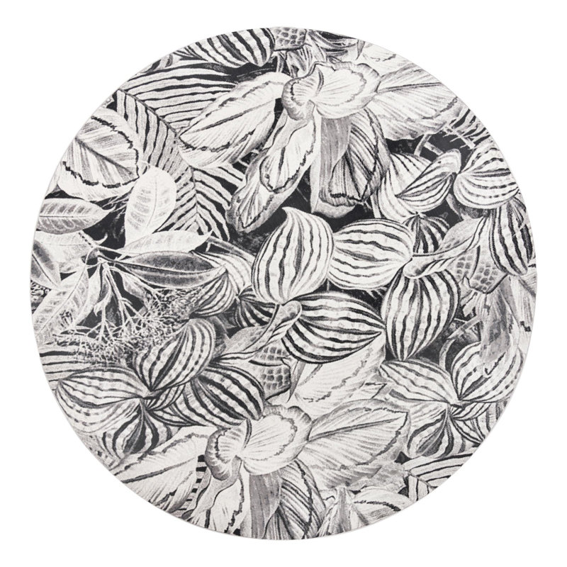 Tapis gris anthracite, Rond 10 pi
