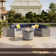 4 - Person Fully Assembled Curved Patio Conversation Set With Side Table
